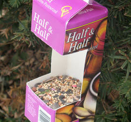 Milk Carton Birdfeeder!