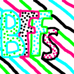 Bffs polka dotted and striped